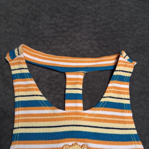 Care Bears Striped Halter Tank Top Cotton Blend Fun Playful Nostalgic Multicolor - Picture 2 of 8